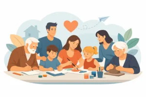 Atelier intergénérationnel famille: pourquoi ça marche