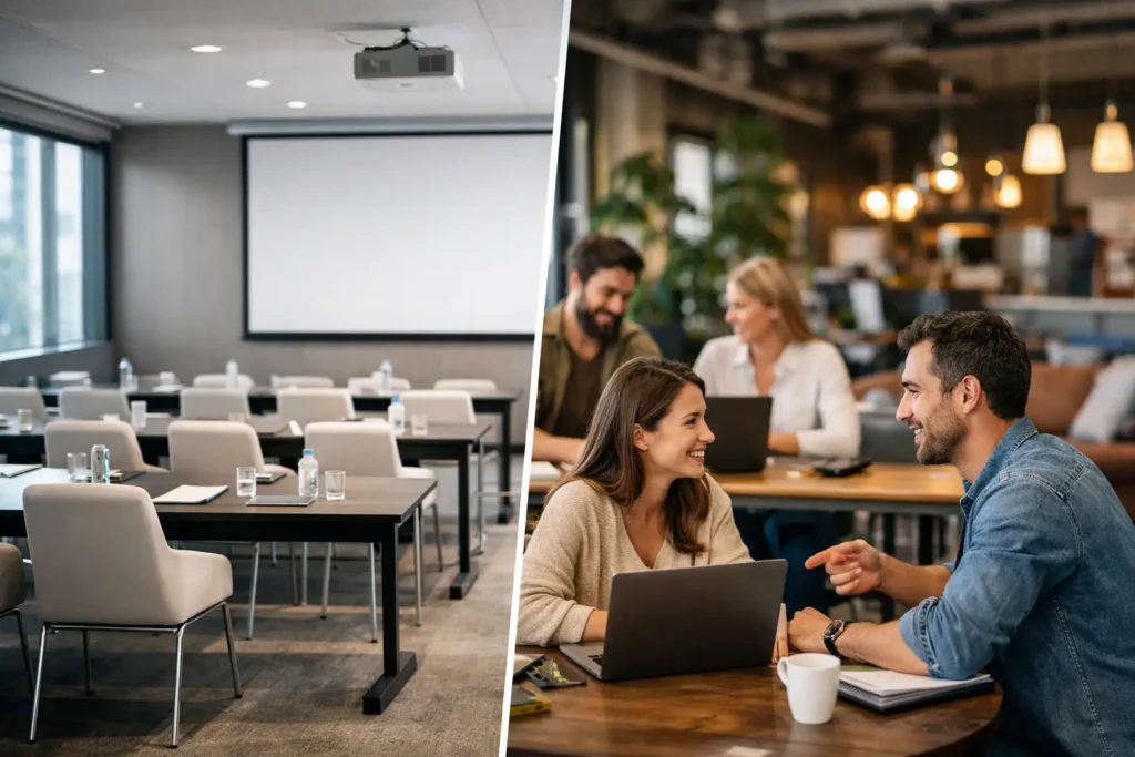 Salle de séminaire ou coworking : que choisir ?